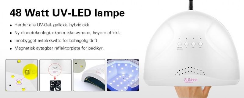 SunONE UV LED-lampe 48W neglelampe  - UV-Gel, Gellack og LED