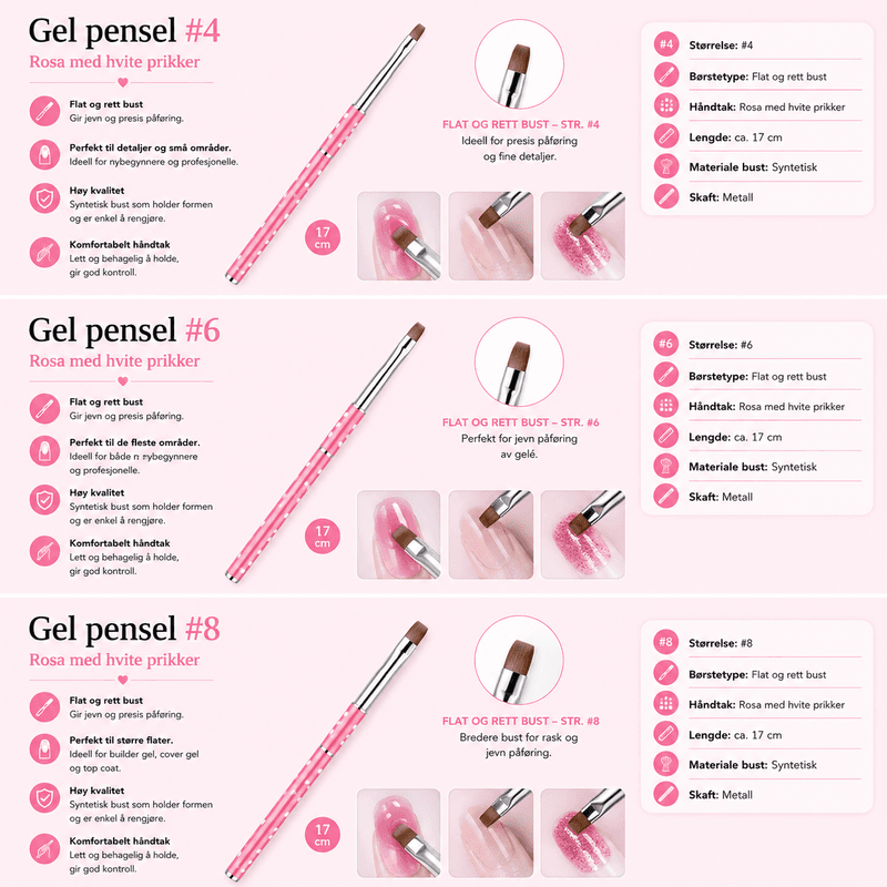 Rosa gel pensel  #6