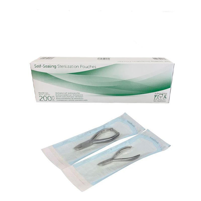 Selvforseglende steriliseringsposer 90 × 250 mm – 200 stk