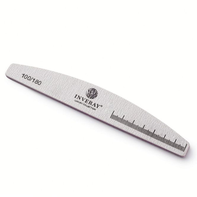 Hovedbilde INVERAY Nail File 100/180 Halfmoon Grey