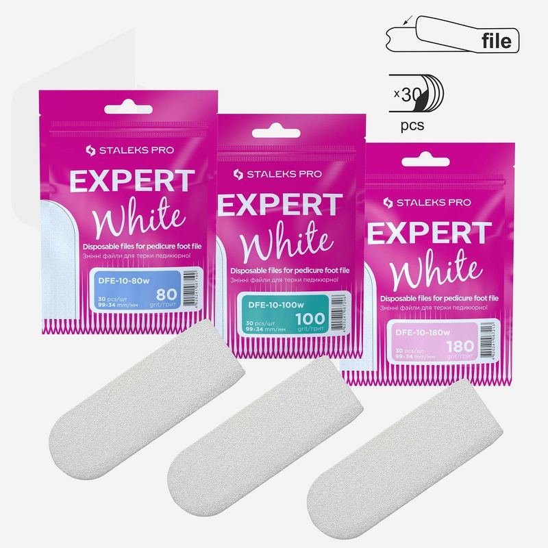 Refill slipepapir til Expert Fotfil 30 stk. Hvit (Velg korning)