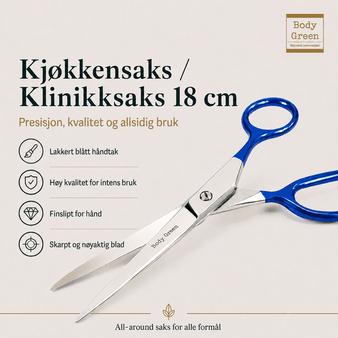 Hovedbilde Kjøkkensaks / Klinikksaks 18cm. med lakkert skaft