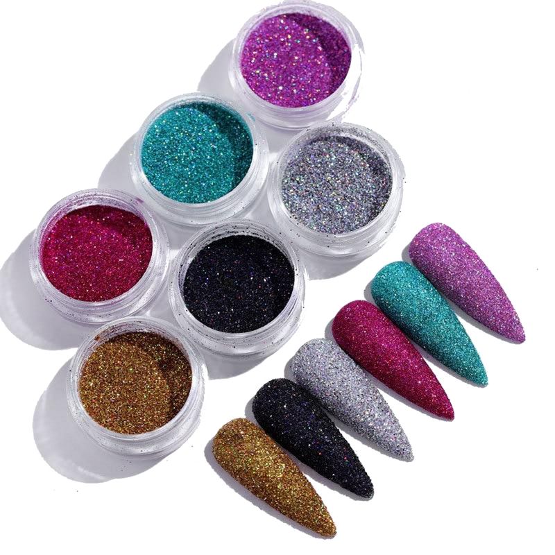 Negledekor – Glitterpulver i flere farger