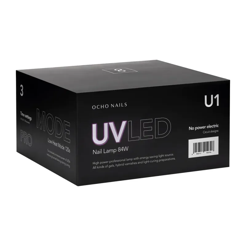 OCHO NAILS 8 UV/LED-lampe svart 84W