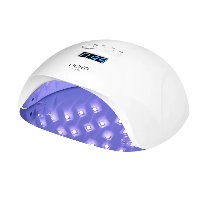 OCHO NAILS X13 - 65 W UV/LED-lampe, hvit med speilbunn