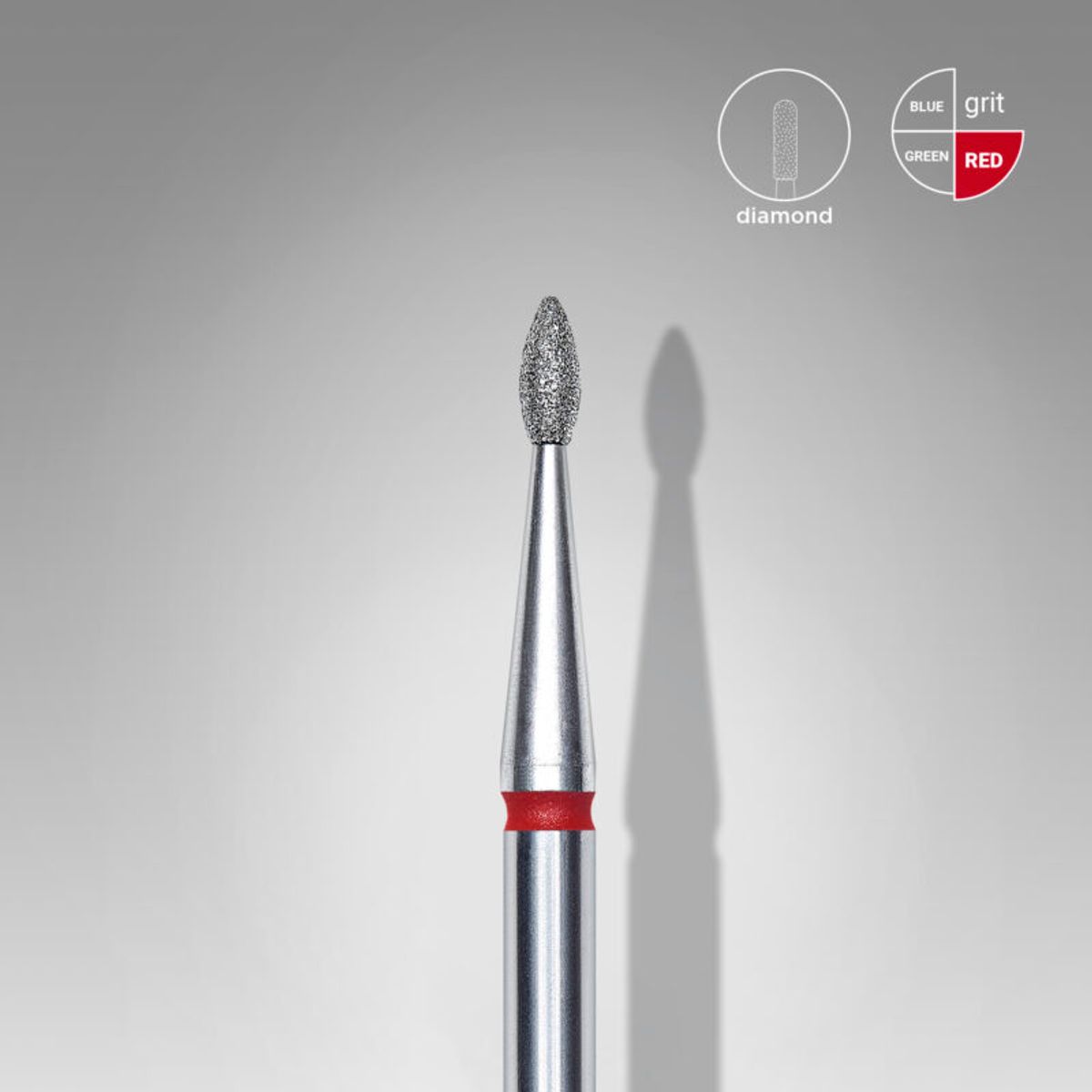 Drillbit Dråpeform - 1,6mm / 4mm - Fin grit