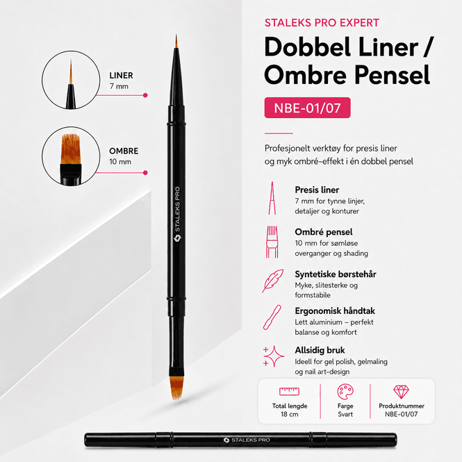 Hovedbilde Staleks Expert Dobbel Liner/Ombre Pensel (NBE-01/07)