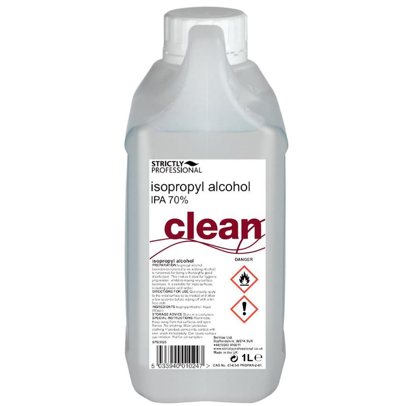 Isopropyl 70% Alcohol Antibakteriell 1000ml (IPA) – Strictly Professional