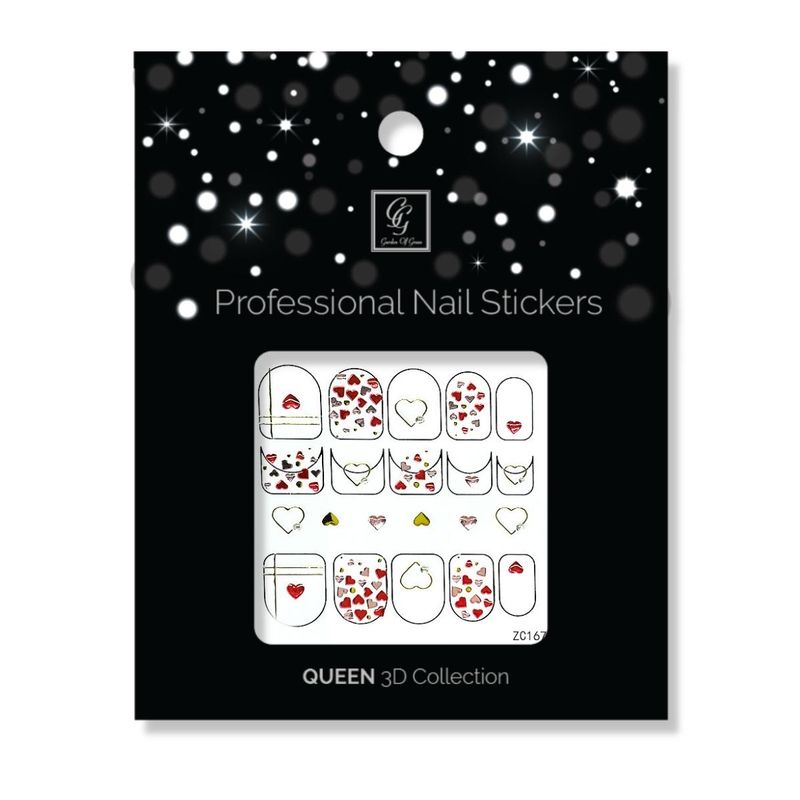 Nail Stickers – Butterflies & Hearts Queen Collection